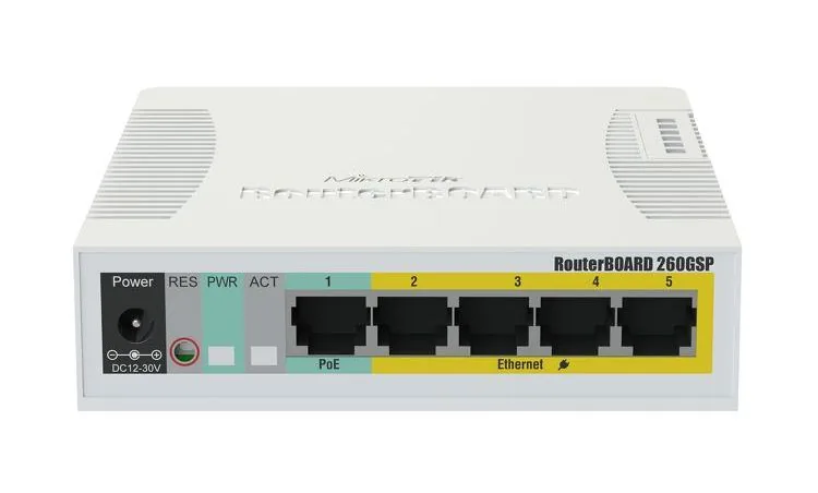 Mikrotik Cloud Smart Switch CSS106-1G-4P-1S (RB260GSP), 5x 1G, 1x SFP, PoE switch