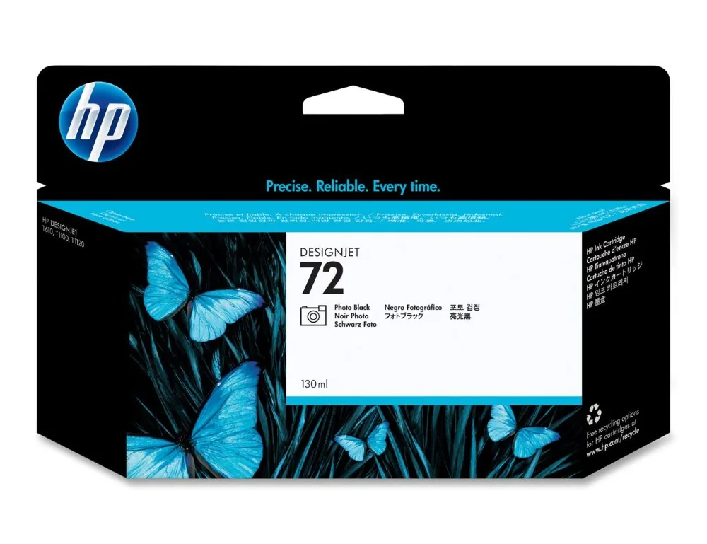 HP 72 - 130 ml - foto černá - originální - DesignJet - inkoustová cartridge - pro DesignJet T1100, T1100ps, T1200, T1200ps, T1300, T610, T620, T770, T790
