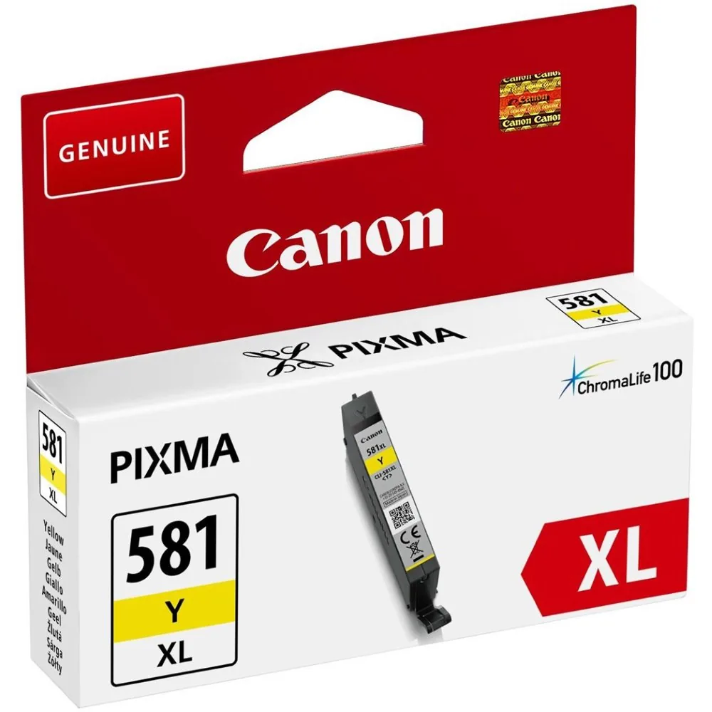 Canon CLI-581Y XL - 8.3 ml - velikost XL - žlutá - originální - inkoustový zásobník - pro PIXMA TS6251, TS6350, TS6351, TS705, TS8252, TS8350, TS8351, TS8352, TS9550, TS9551