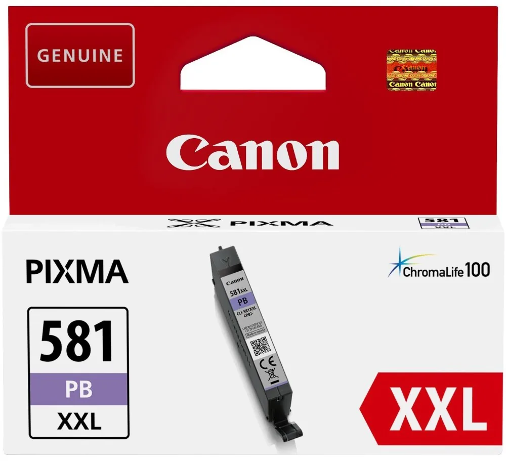 Canon CLI-581PB XXL - Velikost XXL - fotografická modrá - originální - inkoustový zásobník - pro PIXMA TS6351, TS705, TS8250, TS8251, TS8252, TS8350, TS8351, TS8352, TS9150, TS9155