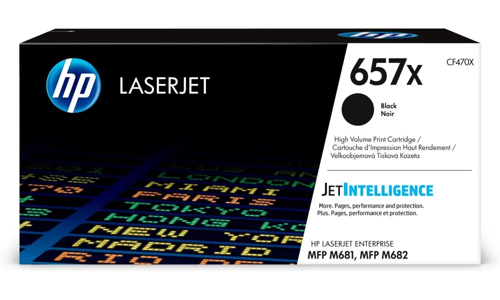 HP 657X - Vysoká výtěžnost - černá - originální - LaserJet - kazeta s barvivem (CF470X) - pro Color LaserJet Enterprise MFP M681; LaserJet Enterprise Flow MFP M681, MFP M682