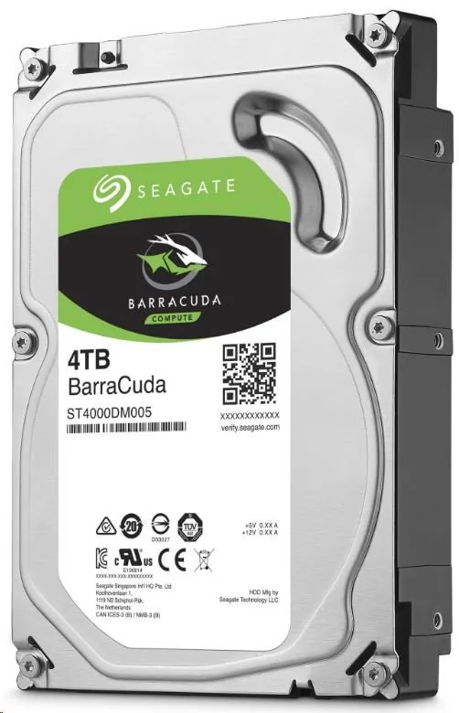 Seagate Barracuda ST4000DM004 - Pevný disk - 4 TB - interní - 3.5" - SATA 6Gb/s - 5400 ot/min. - vyrovnávací paměť: 256 MB