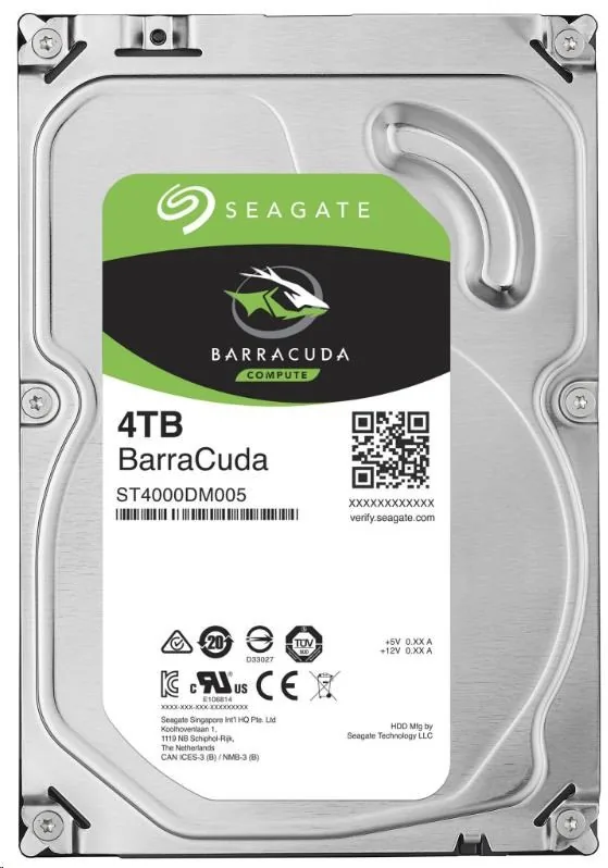 Seagate Barracuda ST4000DM004 - Pevný disk - 4 TB - interní - 3.5" - SATA 6Gb/s - 5400 ot/min. - vyrovnávací paměť: 256 MB