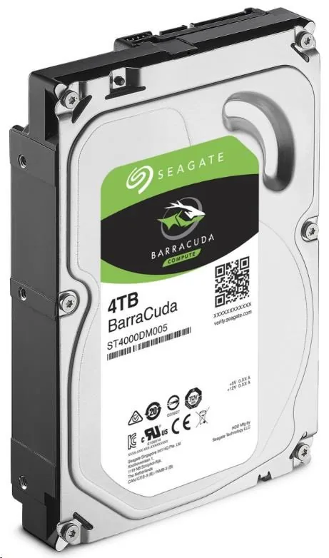 Seagate Barracuda ST4000DM004 - Pevný disk - 4 TB - interní - 3.5" - SATA 6Gb/s - 5400 ot/min. - vyrovnávací paměť: 256 MB