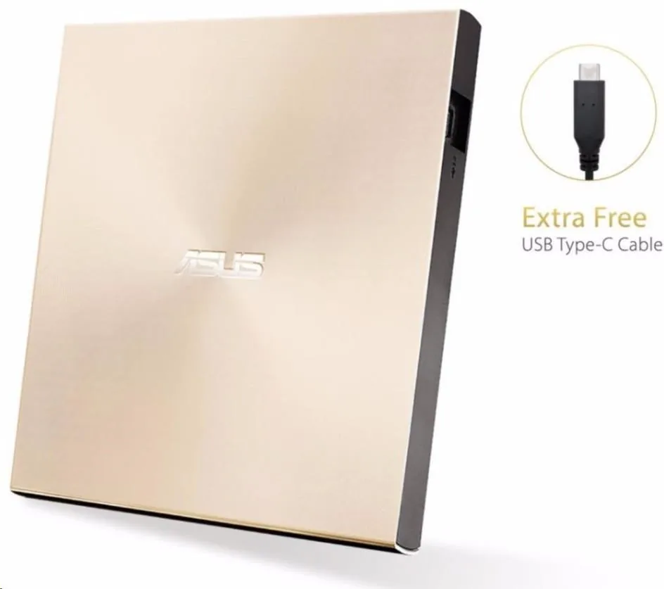 DVD ASUS ZenDrive U9M, USB-C A, slim, externí, zlatá