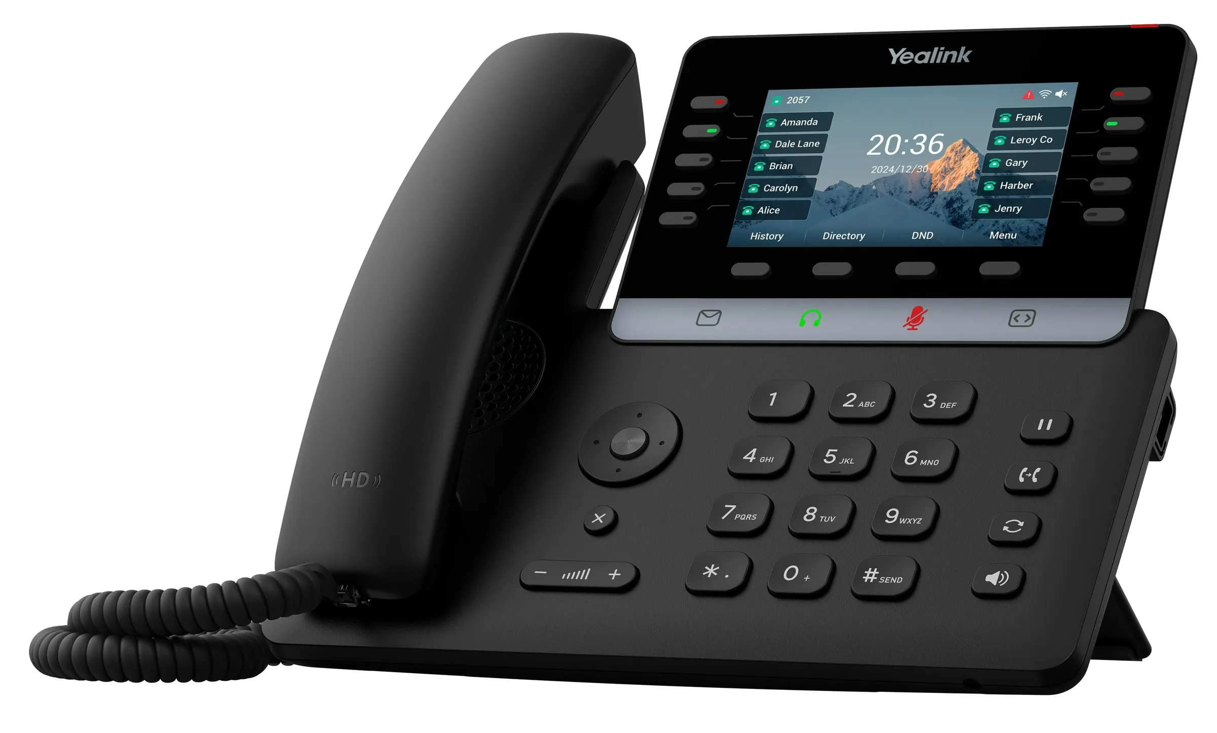 Yealink SIP-T74U SIP telefon, PoE, 16 SIP účtů, 4,3" bar. LCD, GigE, 2x USB