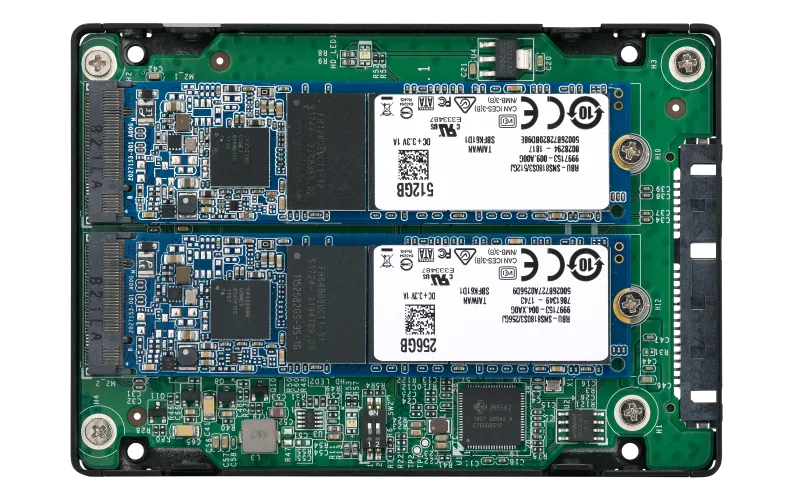 QNAP QDA-A2MAR - redukce z 2x M.2 na 1x 2.5"