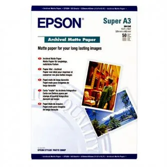 Epson Archival - Matný - Super A3/B (330 x 483 mm) - 192 g/m? - 50 listy papír - pro SureColor SC-P700, P7500, P900, P9500, T2100, T3100, T3400, T3405, T5100, T5400, T5405