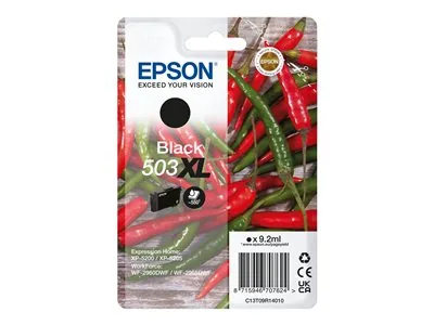 Epson 503XL - 9.2 ml - XL - černá - originální - blistr s RF / akustickým alarmem - inkoustová cartridge - pro Expression Home XP-5200, XP-5205; WorkForce WF-2960DWF, WF-2965DWF