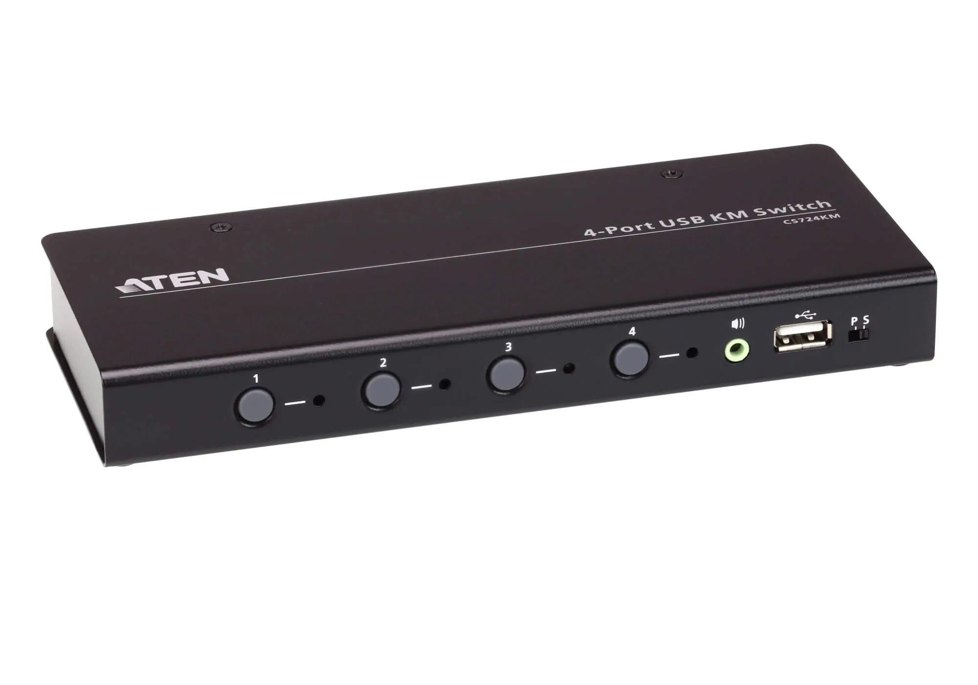 ATEN KVM switch CS724KM 4-port USB Boundless KM Switch (Cables included)