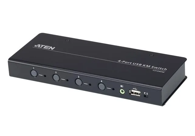 ATEN KVM switch CS724KM 4-port USB Boundless KM Switch (Cables included)