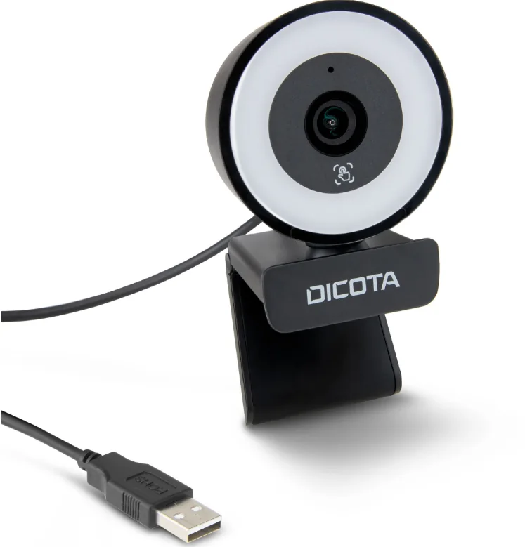 DICOTA Ringlight - Webkamera - barevný - 5 Mpix - 2592 x 1944 - audio - USB 2.0