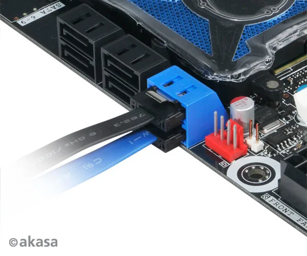 AKASA - Proslim - Sata kabel - 30 cm
