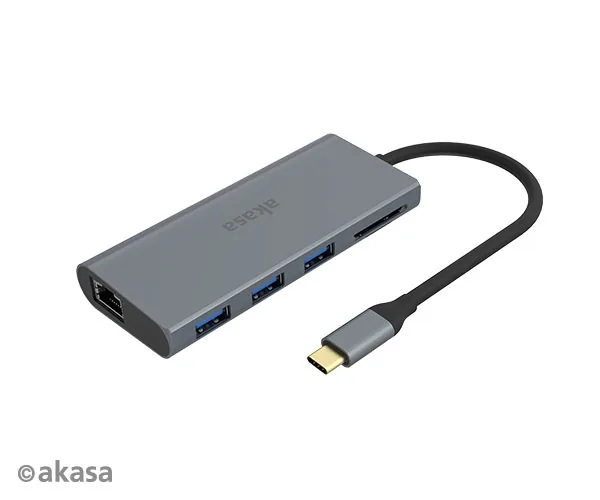 AKASA - externí USB hub - USB typ-C na 9-in-1
