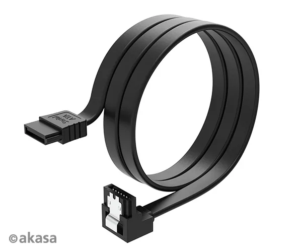 AKASA - Proslim SATA kabel 90° - 50 cm