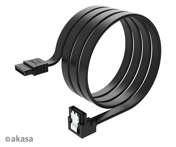AKASA - Proslim SATA kabel 90° - 100 cm