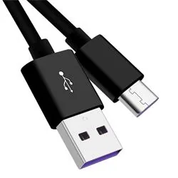 PremiumCord Kabel USB-C M - USB 2.0 A M, Super fast charging 5A, černý, 0,5m