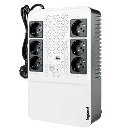 LEGRAND UPS Keor Multiplug 600VA 360W FR, Line-interactive, Tower, výstup 6x FR (CZ), USB nabíjení 1A - poškozená krabic