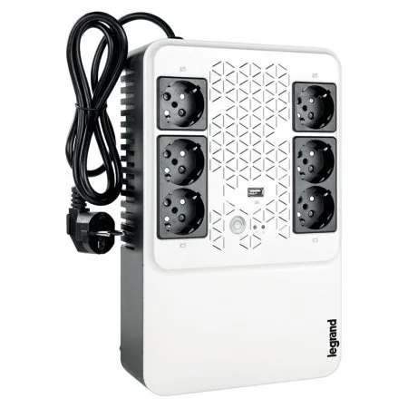 LEGRAND UPS Keor Multiplug 600VA 360W FR, Line-interactive, Tower, výstup 6x FR (CZ), USB nabíjení 1A - poškozená krabic