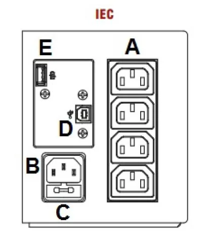 LEGRAND UPS Keor SP 800VA 480W IEC, Line-interactive, Tower, výstup 4x IEC C13, USB, USB nabíjení 1A