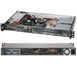 SUPERMICRO mini1U chassis, 1x 3,5" fixed HDD (nebo s MCP-220-00044-0N 2x2,5"), 200W (Gold) (Front panel)