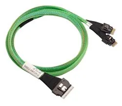 Broadcom - Interní kabel SAS - 1x8 Slim SAS (SFF-8654) (M) do 2x4 Slim SAS (SFF-8654) - 1 m