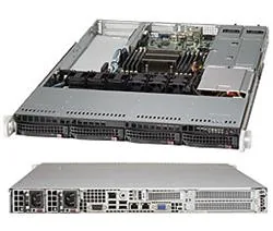SUPERMICRO 1U chassis 4x 3,5" HS NVMe SAS SATA, 2x600W (80PLUS Platinum), WIO, X11