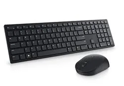 Dell Pro Keyboard and Mouse KM5221W - Sada klávesnice a myši - bezdrátový - 2.4 GHz - QWERTY - US mezinárodní - černá