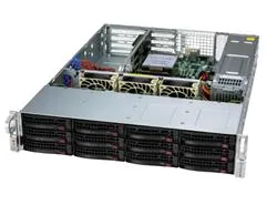 SUPERMICRO WIO A+ Ser 2U UP WIO with 12 hot-swap 3.5" NVMe SAS SATA (6 NVMe hybrid) bays and 2 PCIe 5.0 x16 FHFL slots +