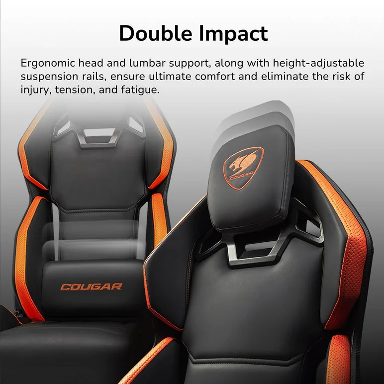 COUGAR herní židle HOTROD - černá oranžová