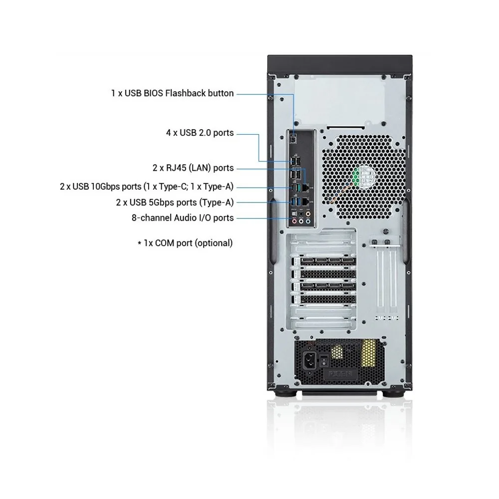 WS ASUS EC Pro ET700I W7, LGA4677, 8xDDR5, 6xPCIe, 2x2.5" 3x3.5", 2xM.2, 2x2.5Gb LAN, 1300W, Tower 3U