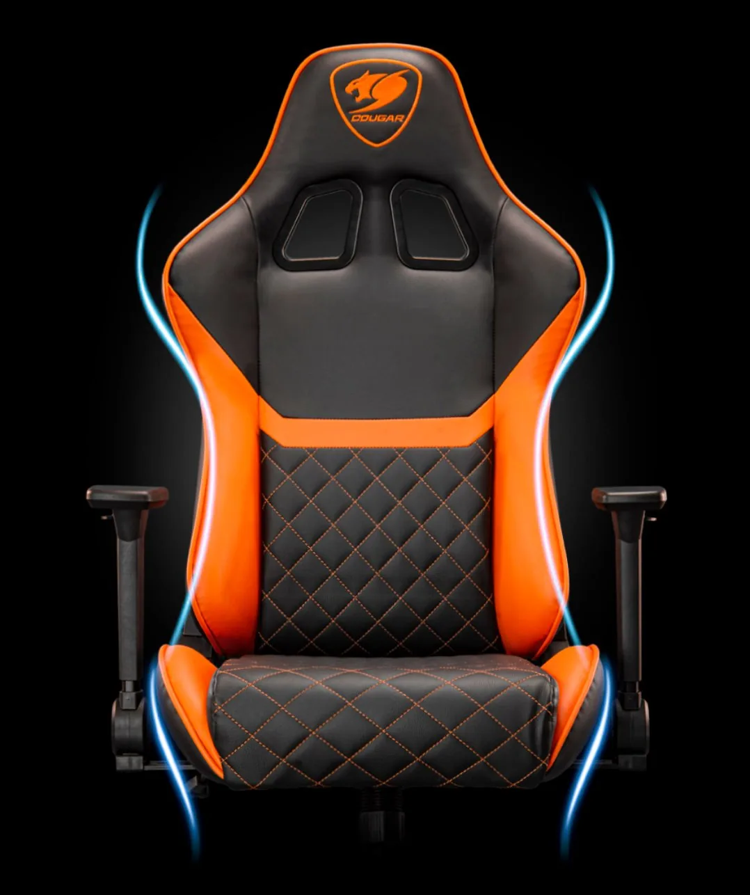 COUGAR herní židle ARMOR ONE V2 F (Tkaná látka) - černá oranžová