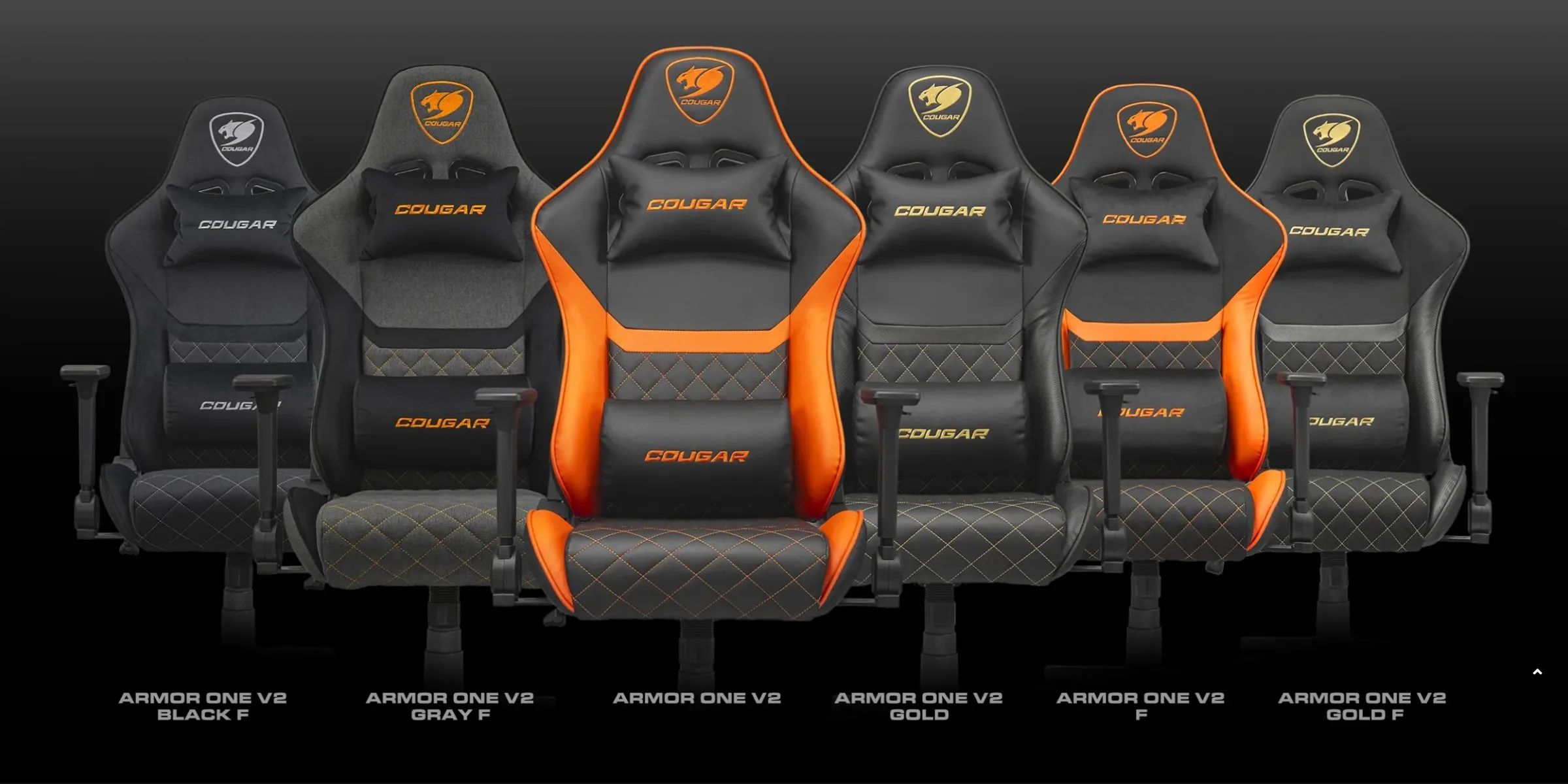 COUGAR herní židle ARMOR ONE V2 F (Tkaná látka) - černá oranžová
