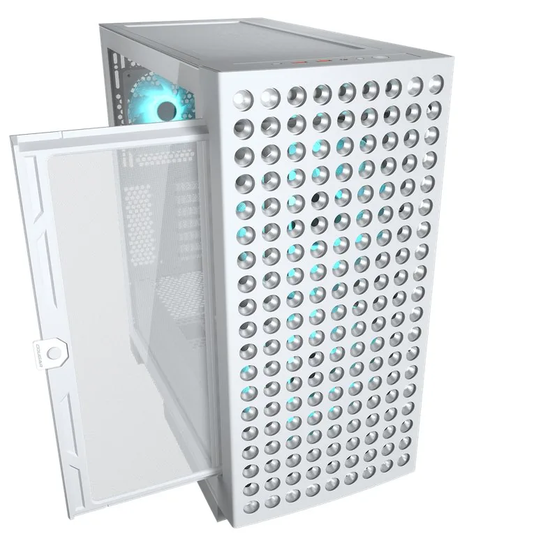 COUGAR PC skříň AIRFACE ECO RGB White Mid Tower Airflow 2 x 180mm ARGB PWM Fans 1x 120mm ARGB Fan