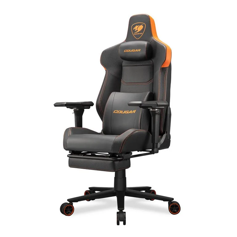 COUGAR herní židle ARMOR EVO M - černá oranžová - s podnožkou