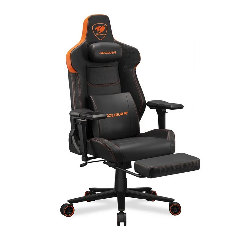 COUGAR herní židle ARMOR EVO M - černá oranžová - s podnožkou