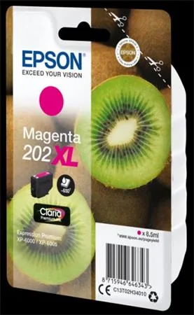 Epson 202XL - 8.5 ml - XL - purpurová - originální - blistr - inkoustová cartridge - pro Expression Premium XP-6000, XP-6005, XP-6100, XP-6105