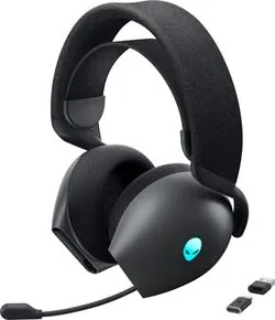Alienware Tri-Mode Wireless Gaming Headset AW725H - Náhlavní souprava - plná velikost - Bluetooth / 2,4 GHz radiová frekvence - bezdrátový, kabelové - 3.5 mm jack - Dark Side of the Moon