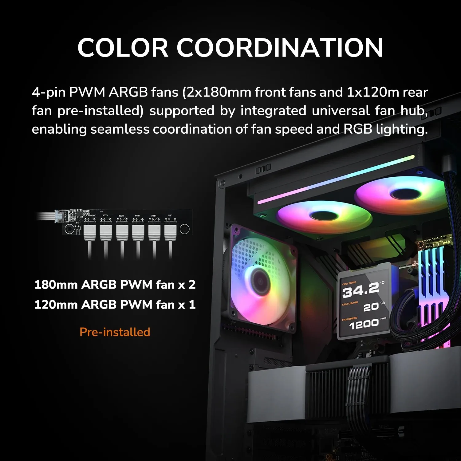 COUGAR PC skříň AIRFACE 180 PC Case, Mid Tower, White