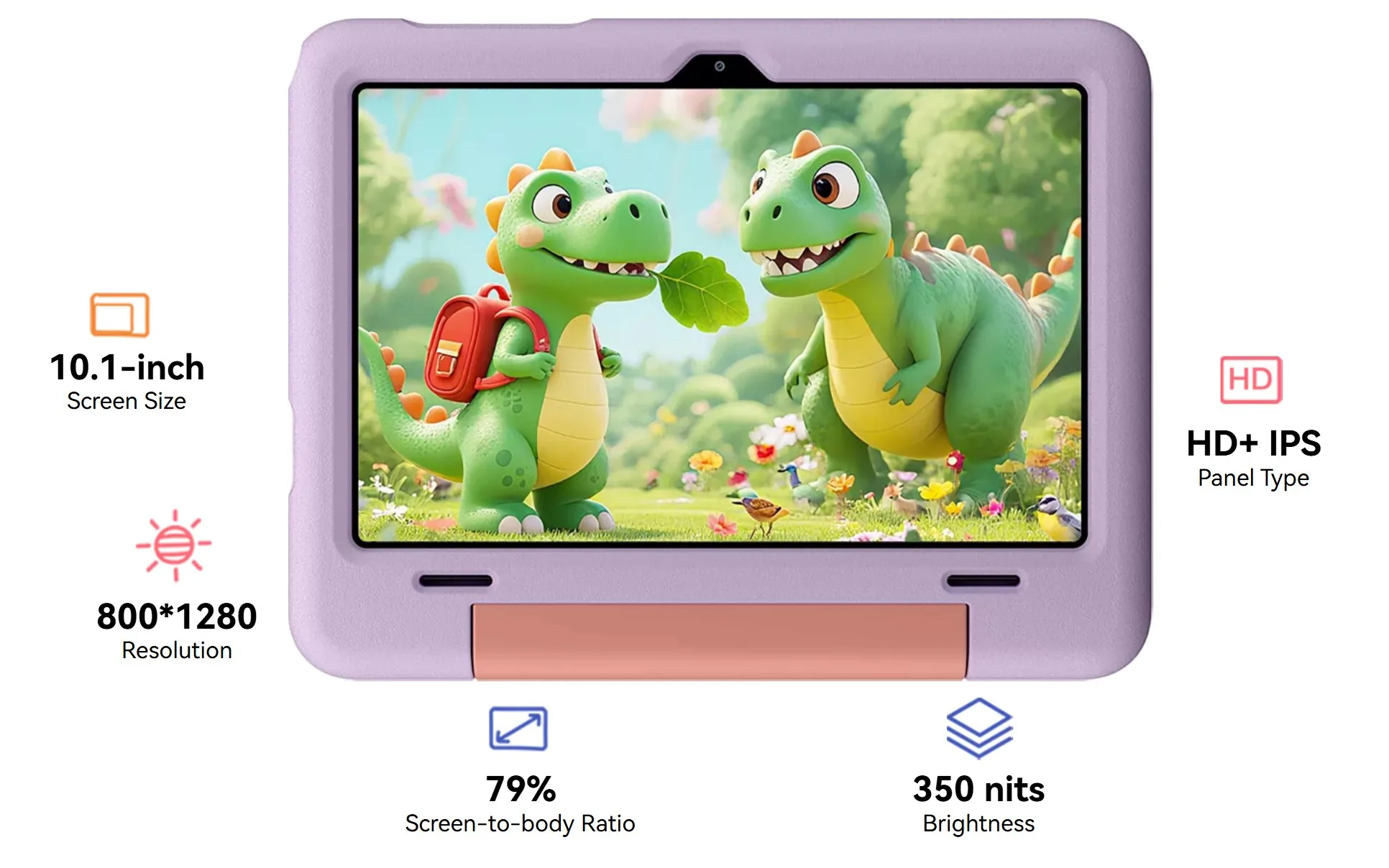 BLACKVIEW Tab 20 Kids BLUE WiFi 10.1-inch 800x1280 HD 60Hz Unisoc Tiger T310 2Hz 4GB + 64GB 6600mAh Cam 5MP 8MP WiFi5
