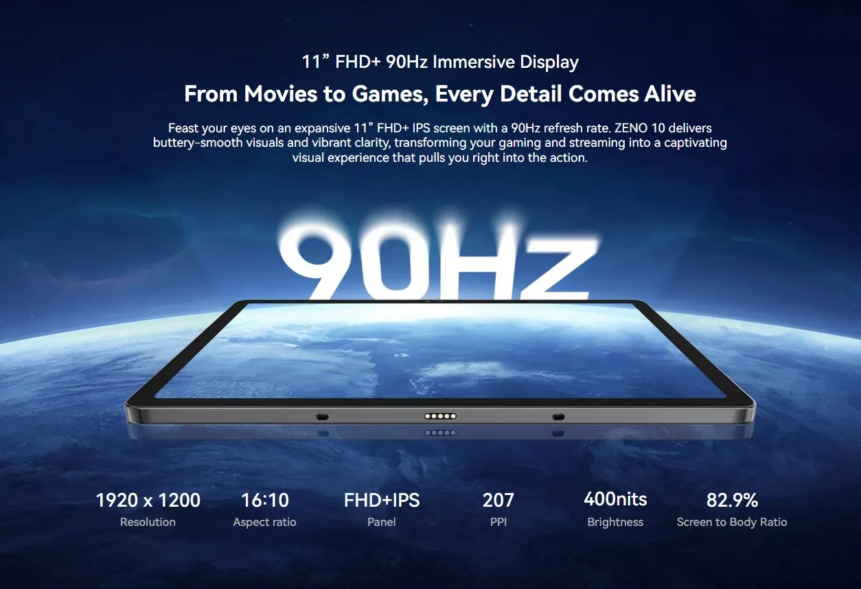 BLACKVIEW Zeno 10 5G SET 8GB 256GB 11",BLACK,IPS 1920x1080,Unisoc T765 Octa 2.3GHz,13MP 16MP camera,8800mAh,Andr 15