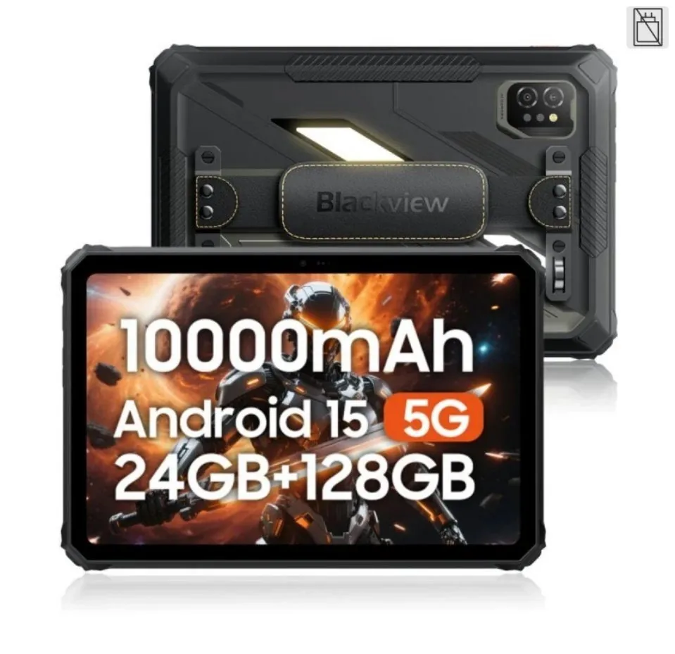 BLACKVIEW Rugged Tab Active 7 LTE 8GB 128GB 11",BLACK,Helio G81 Octa-core 2.0GHz,13MP 16MP+20MP,Night vision,Android 15