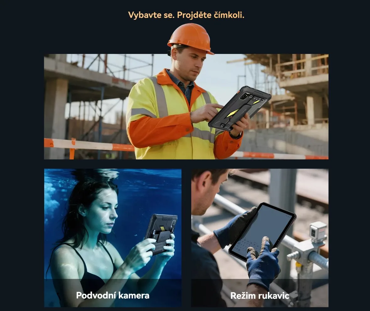 BLACKVIEW Rugged Tab Active 7 LTE 8GB 128GB 11",BLACK,Helio G81 Octa-core 2.0GHz,13MP 16MP+20MP,Night vision,Android 15