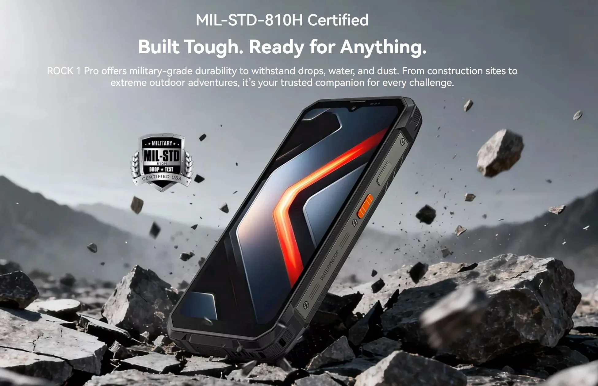 BLACKVIEW Rugged ROCK 1 Pro LTE 6.56" BLACK,HD+ 1612x720,8+256GB,G81 Octa-Core 2.0GHz,13MP 16+20MP,BARCODE,NFC,And16