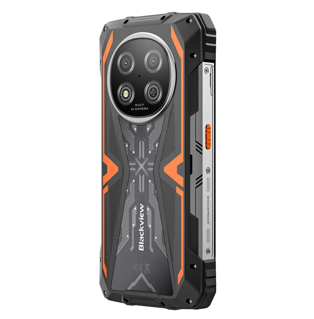 BLACKVIEW Rugged ROCK 2 5G 6.67" ORANGE,HD+ 1640x720,12+256GB,T8100 Octa-Core 2.2GHz,13MP 16MP,NFC,15000mAh,Android 16