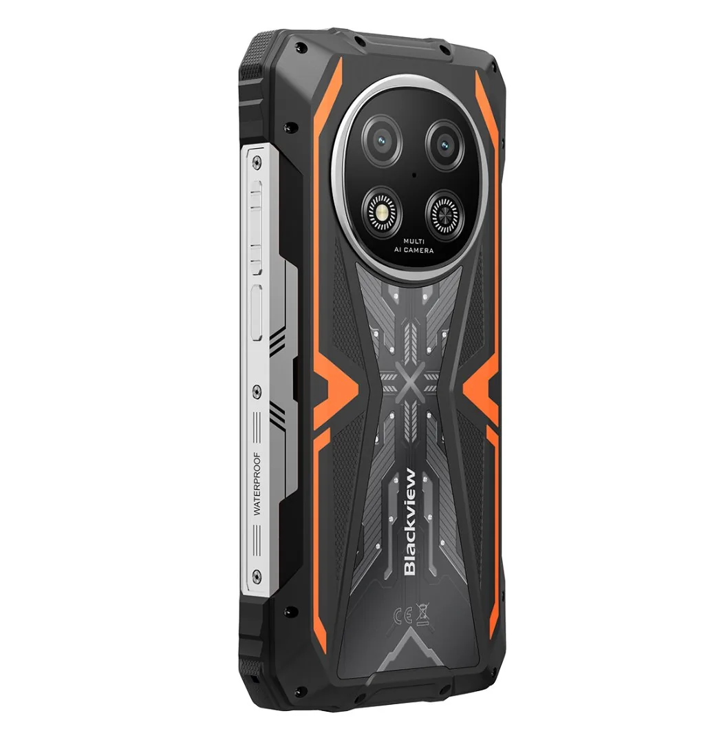 BLACKVIEW Rugged ROCK 2 5G 6.67" ORANGE,HD+ 1640x720,12+256GB,T8100 Octa-Core 2.2GHz,13MP 16MP,NFC,15000mAh,Android 16