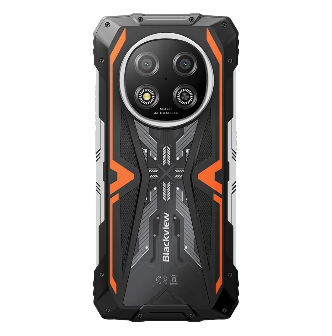 BLACKVIEW Rugged ROCK 2 5G 6.67" ORANGE,HD+ 1640x720,12+256GB,T8100 Octa-Core 2.2GHz,13MP 16MP,NFC,15000mAh,Android 16