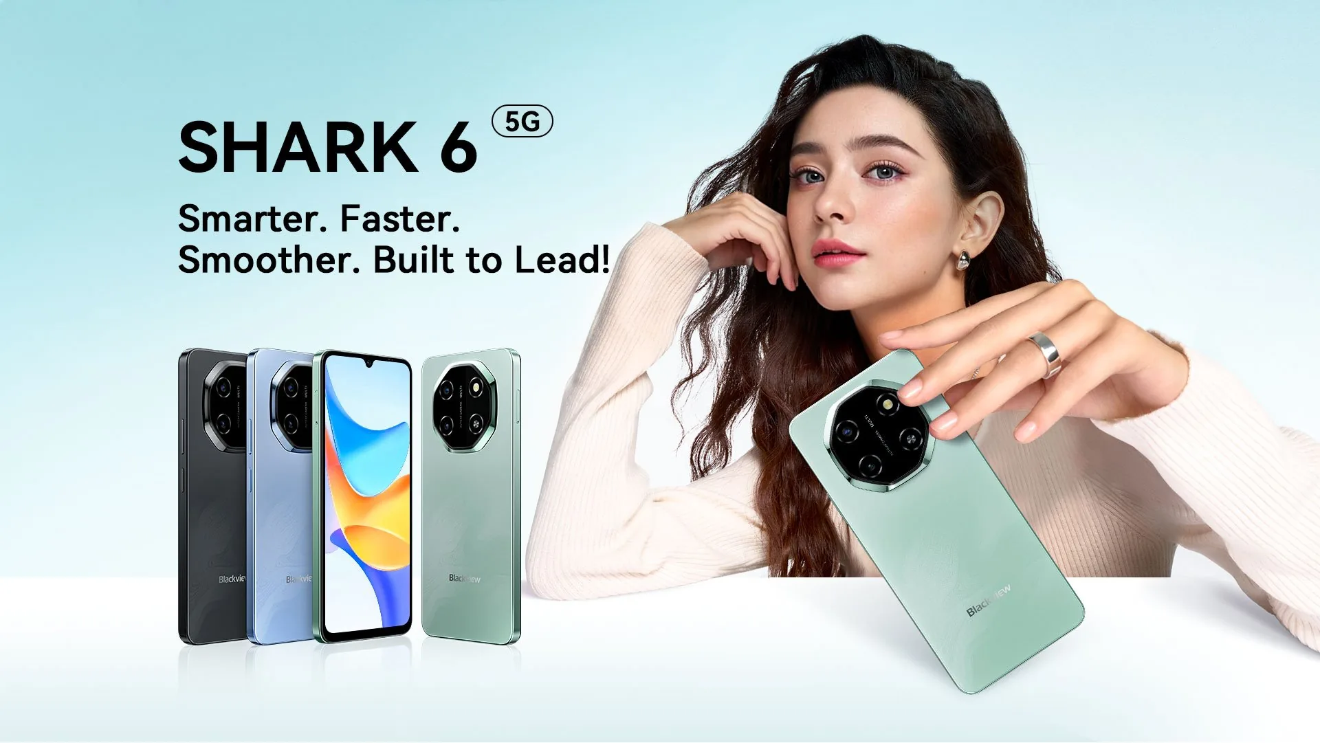 BLACKVIEW SHARK 6 5G 6.88" MINT,FHD 1640x720,4+128GB,T8100 octa-core up to 2.2GHz,13MP 8MP&16+2MP,5000mAh,Android 15