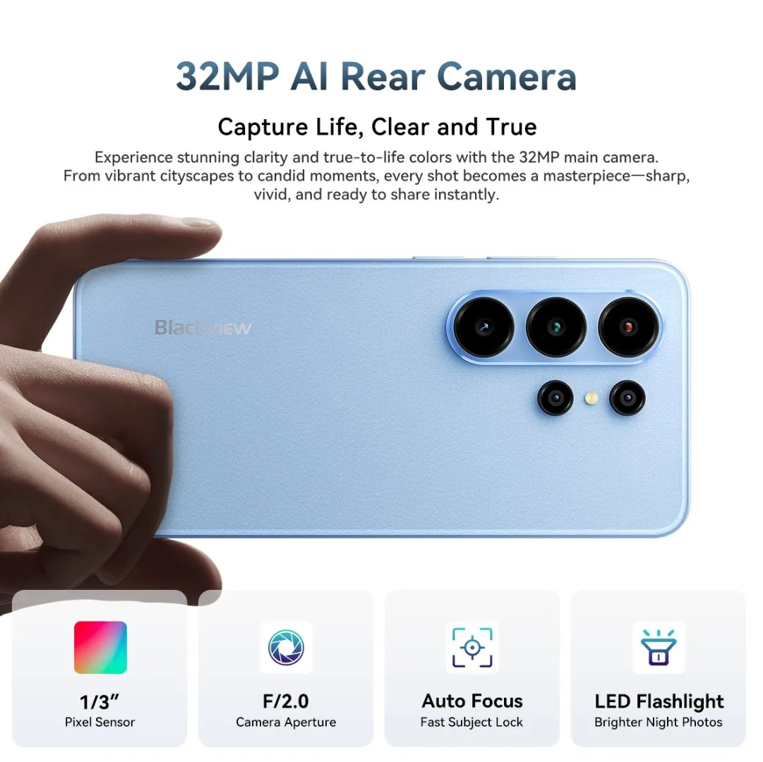 BLACKVIEW WAVE 10 LTE 6.88" BLACK,HD IPS 720x1640,8+128GB,UMS9230E Octa Core 1.6GHz,13MP 32MP,FaceID,5000mAh,Android 16