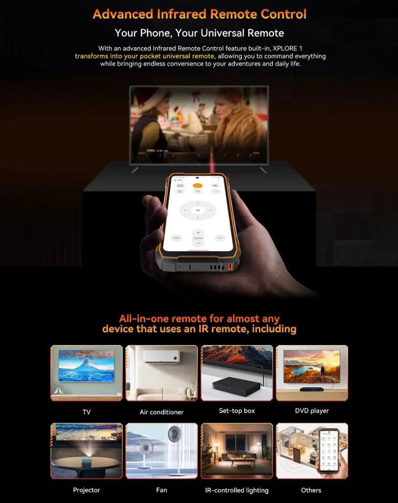 BLACKVIEW Rugged XPLORE 1 5G 6.78",FHD 2460x1080,12+256GB,Octa-core 2.4Ghz,50+64MP+20MP,Night,20000mAh,Android 15